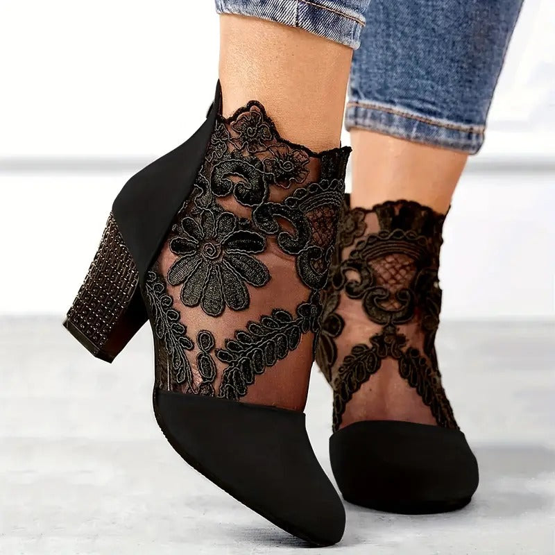 Anastasia | Floral Grace Orthopedic Heels