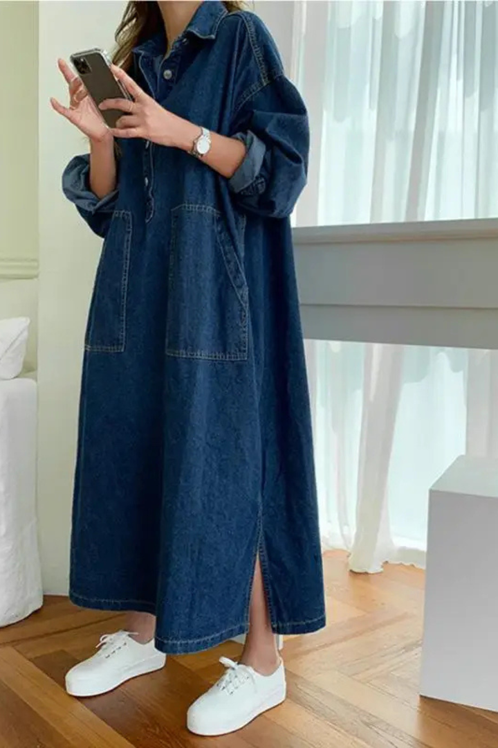 Stella | Denim Ease Maxi Dress