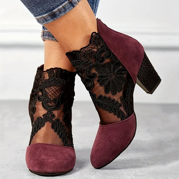 Anastasia | Floral Grace Orthopedic Heels