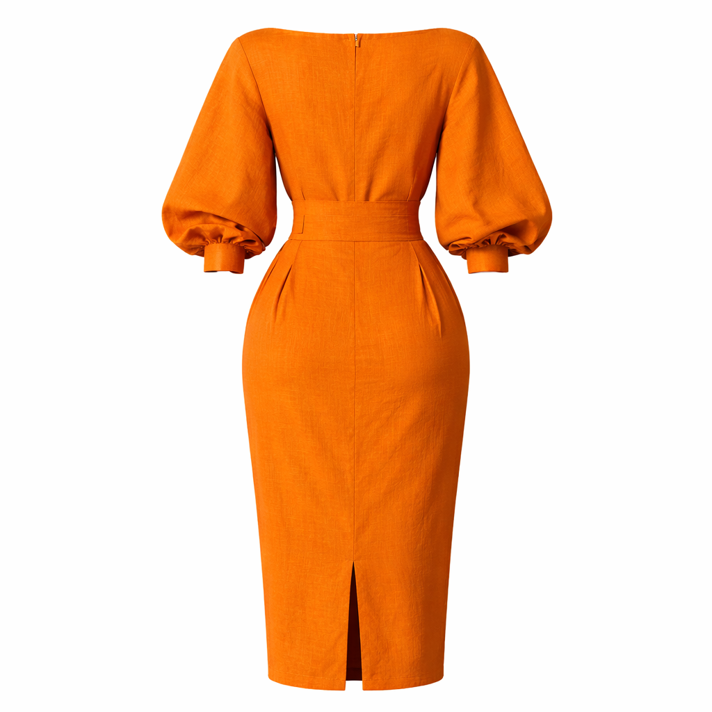 Celestine | High Waist Pleated A-Line Dress