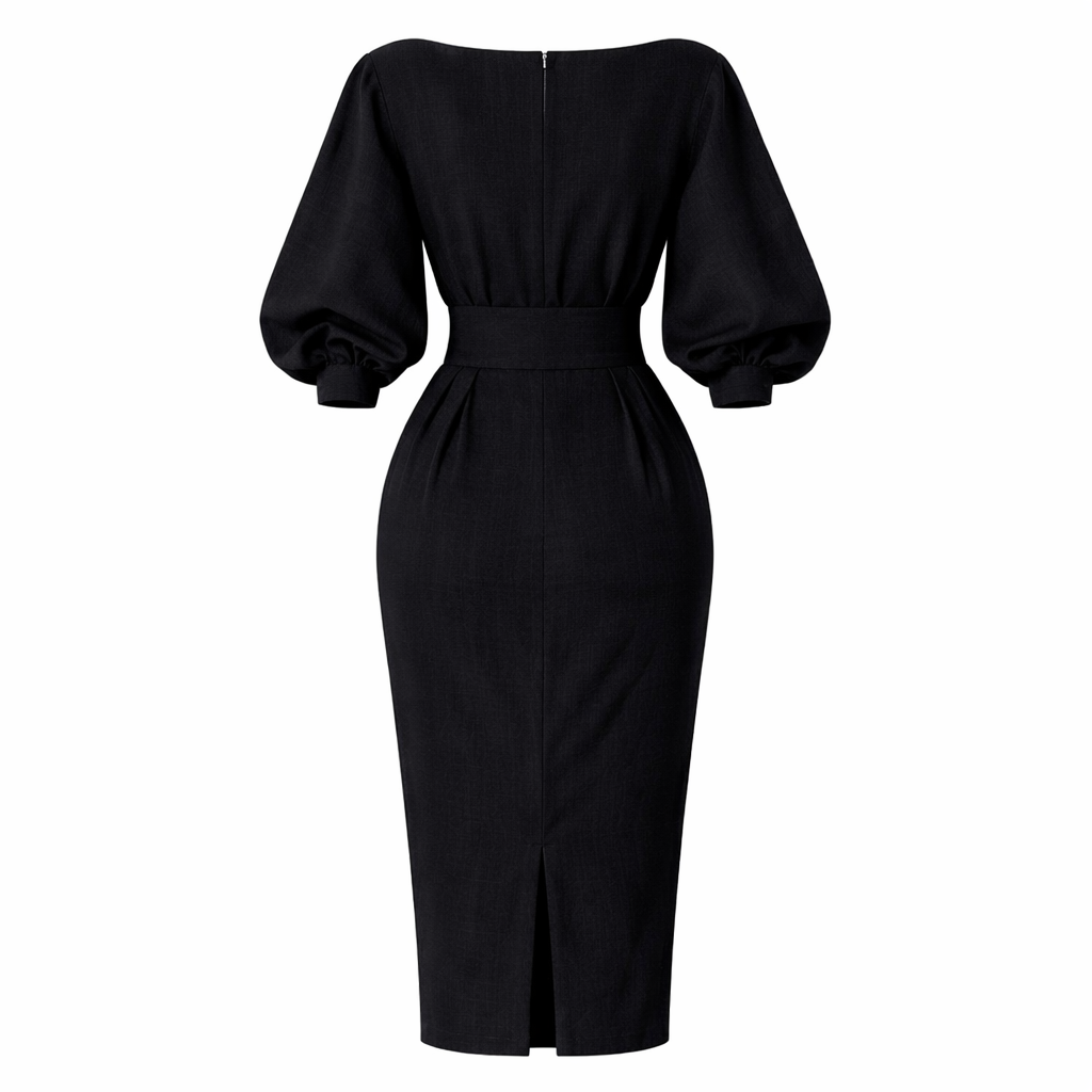 Celestine | High Waist Pleated A-Line Dress